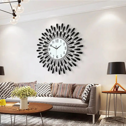 Taufora Halil - Feather Sun Wall Clock