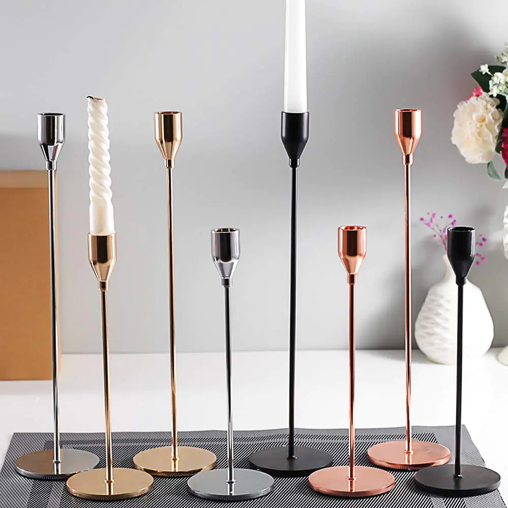 Taufora Halil - Metal Tabletop Candle Holders