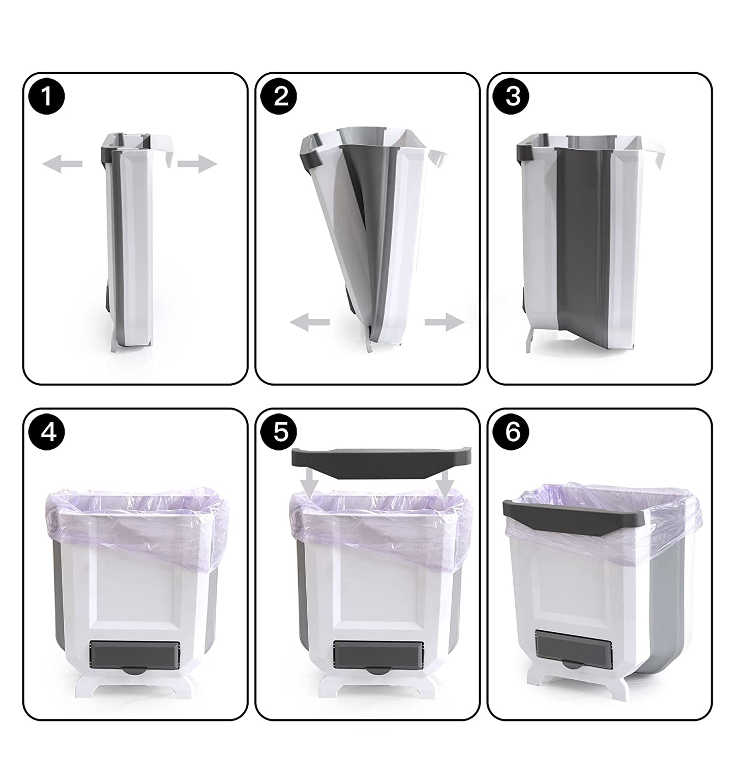 Taufora Halil - Foldable Hanging Kitchen Trash Can