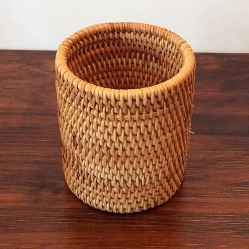 Taufora Halil - Rattan Pen Holder Organizer