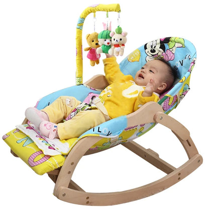 Taufora Halil - Wooden Comfort Chair Rocking Chair and Baby Bassinet