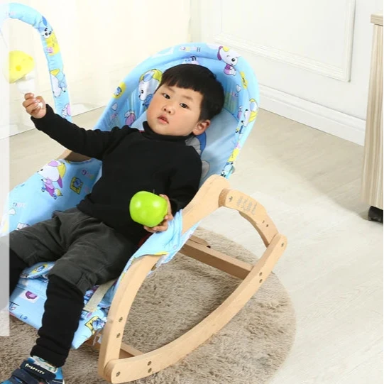 Taufora Halil - Wooden Comfort Chair Rocking Chair and Baby Bassinet