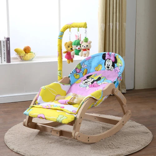 Taufora Halil - Wooden Comfort Chair Rocking Chair and Baby Bassinet