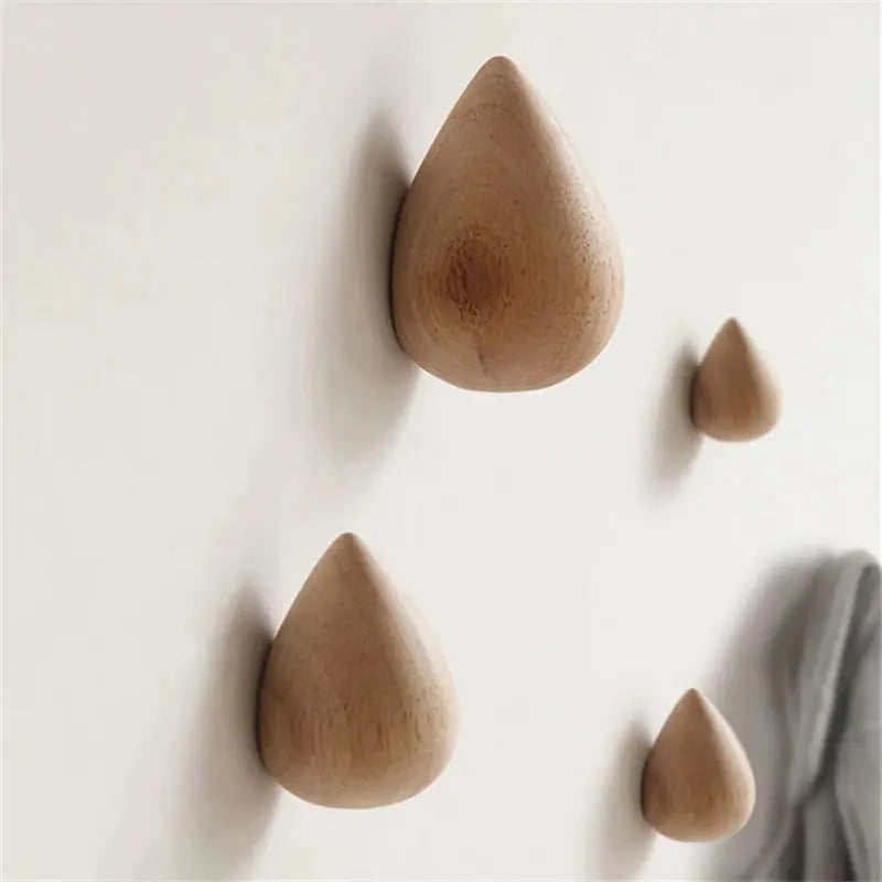 Taufora Halil - Wooden Water Drop Wall Hook