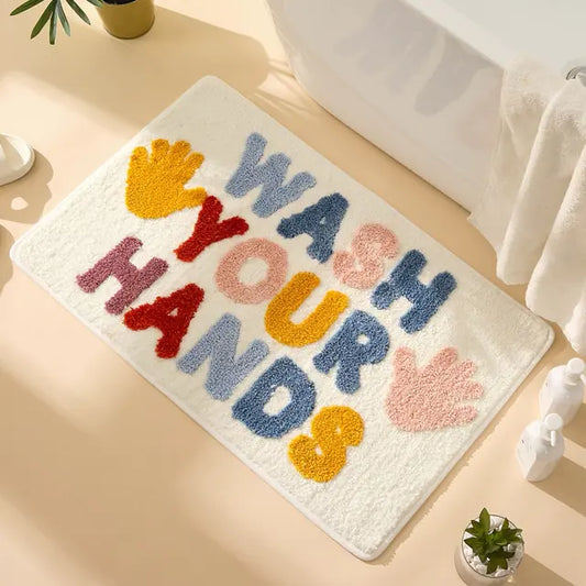 TAUFORA HALIL - "Wash Your Hands" Non-Slip Rugs