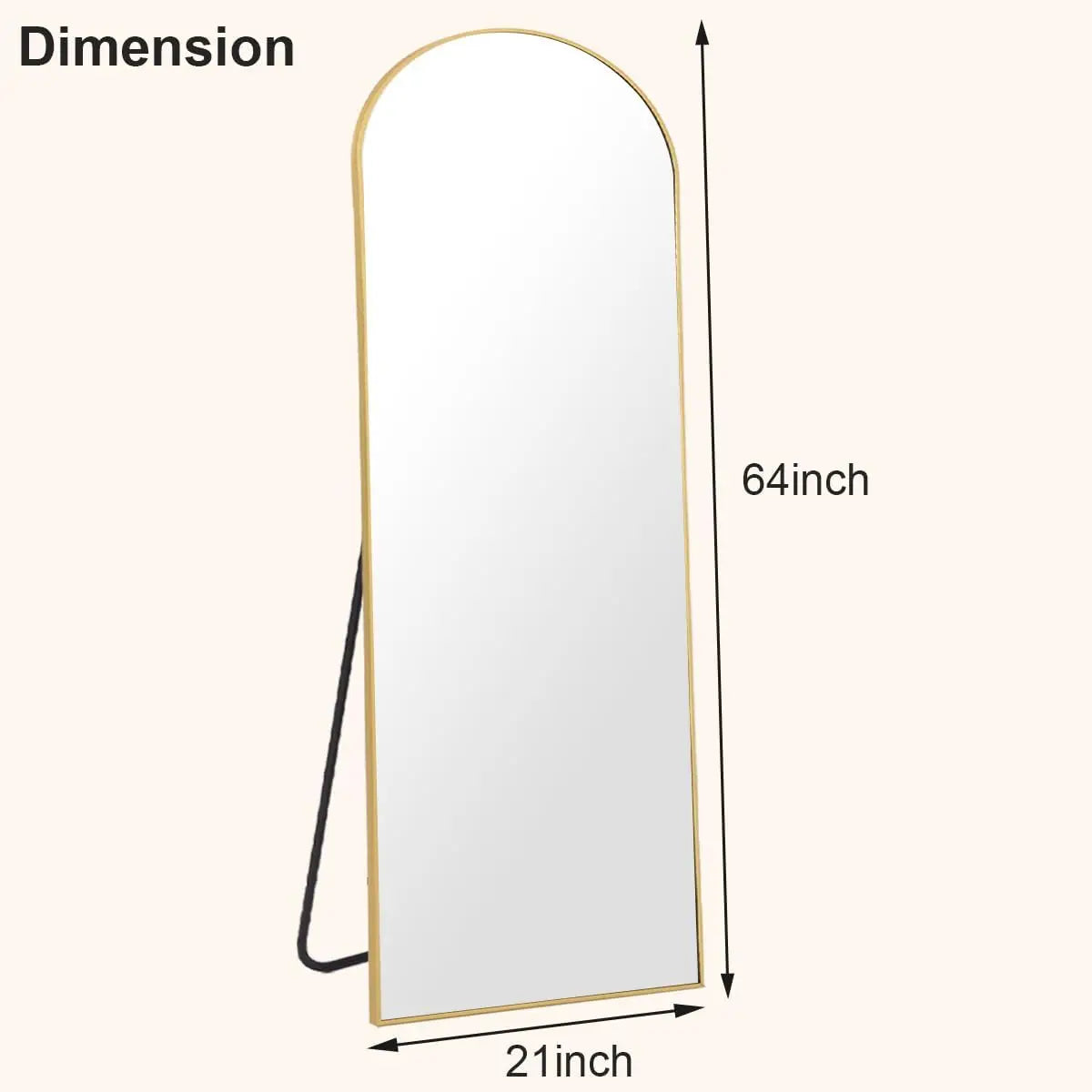 Taufora Halil - Gold Arched Full Length Mirror