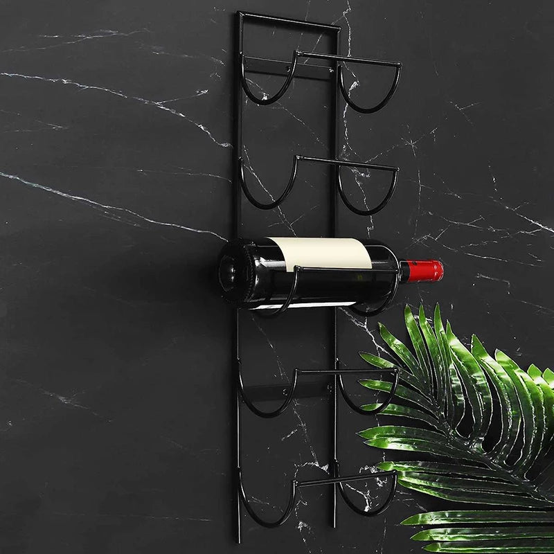 Taufora Halil - 5-Bottle Iron Wall Wine Holder