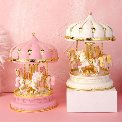 Taufora Halil - Elegant Carousel Music Box
