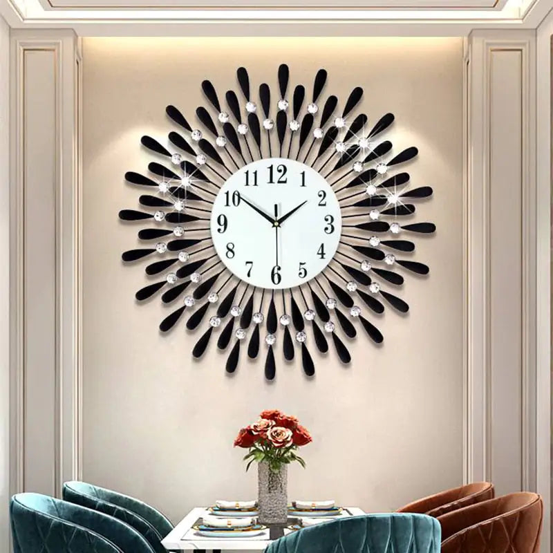 Taufora Halil - Feather Sun Wall Clock