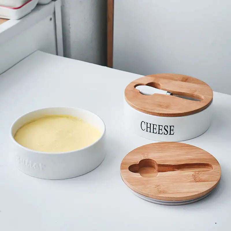 Taufora Halil -Ceramic Butter and Cheese Dish Set