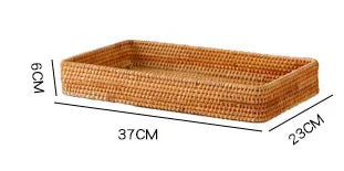 Taufora Halil - Rattan Storage and Food Tray Basket