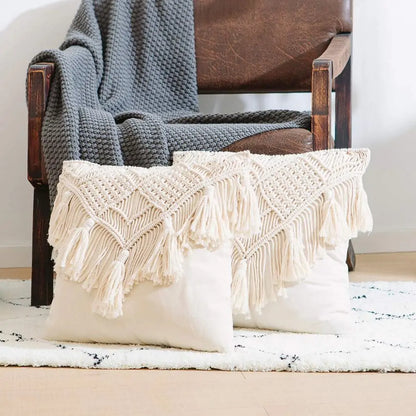 Taufora Halil - Macrame Hand-woven Pillow Covers