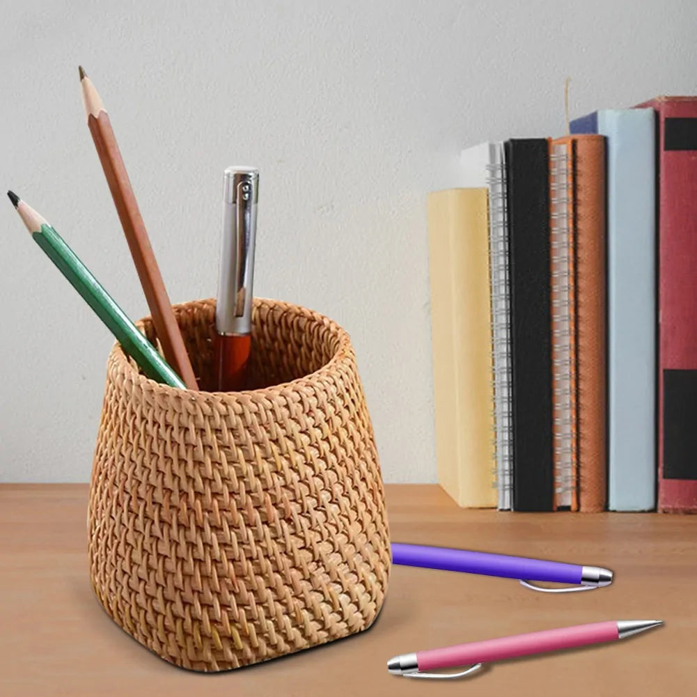 Taufora Halil - Rattan Pen Holder Organizer