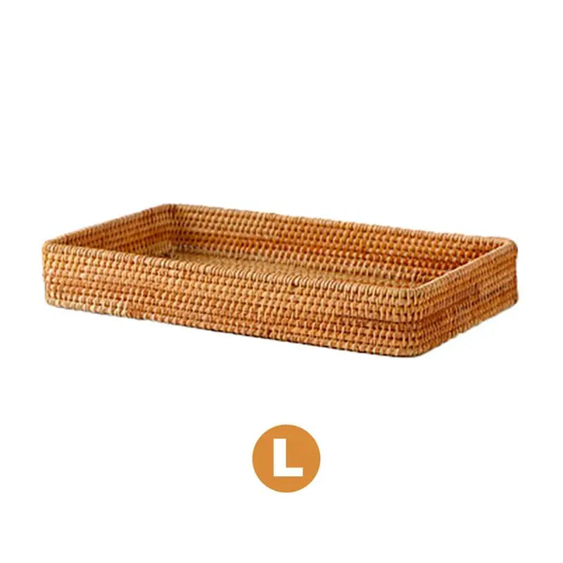 Taufora Halil - Rattan Storage and Food Tray Basket