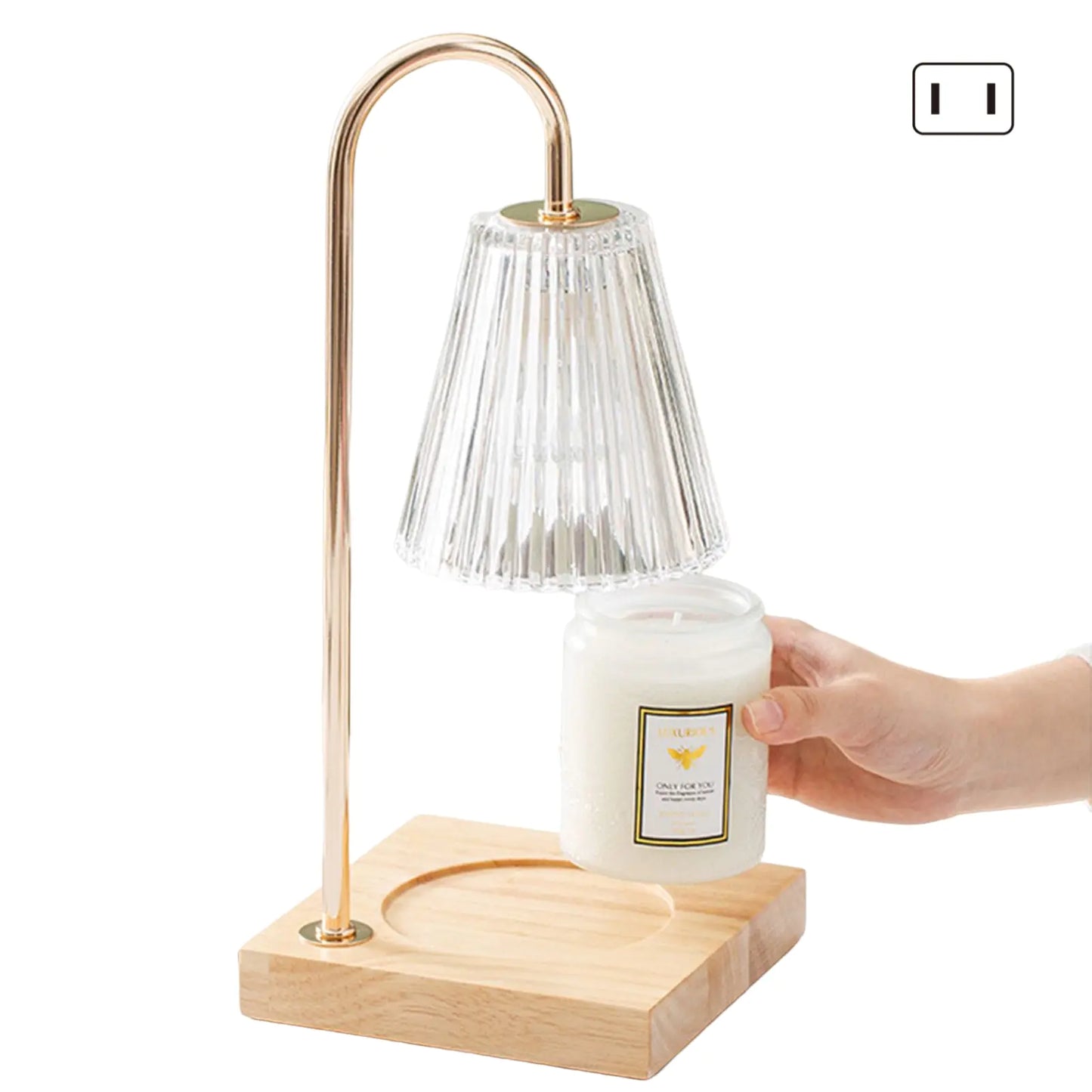 Taufora Halil - Elegant Glass Candle Warmer Lamp