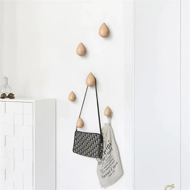 Taufora Halil - Wooden Water Drop Wall Hook