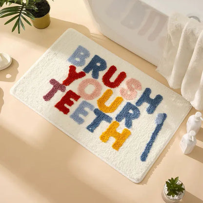 TAUFORA HALIL - "Brush Your Teeth" Non-Slip Rugs