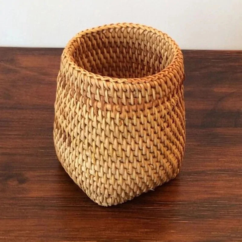 Taufora Halil - Rattan Pen Holder Organizer