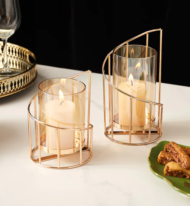 Taufora Halil - Elegant Cylindrical Candle Holder