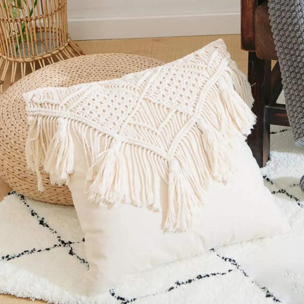 Taufora Halil - Macrame Hand-woven Pillow Covers