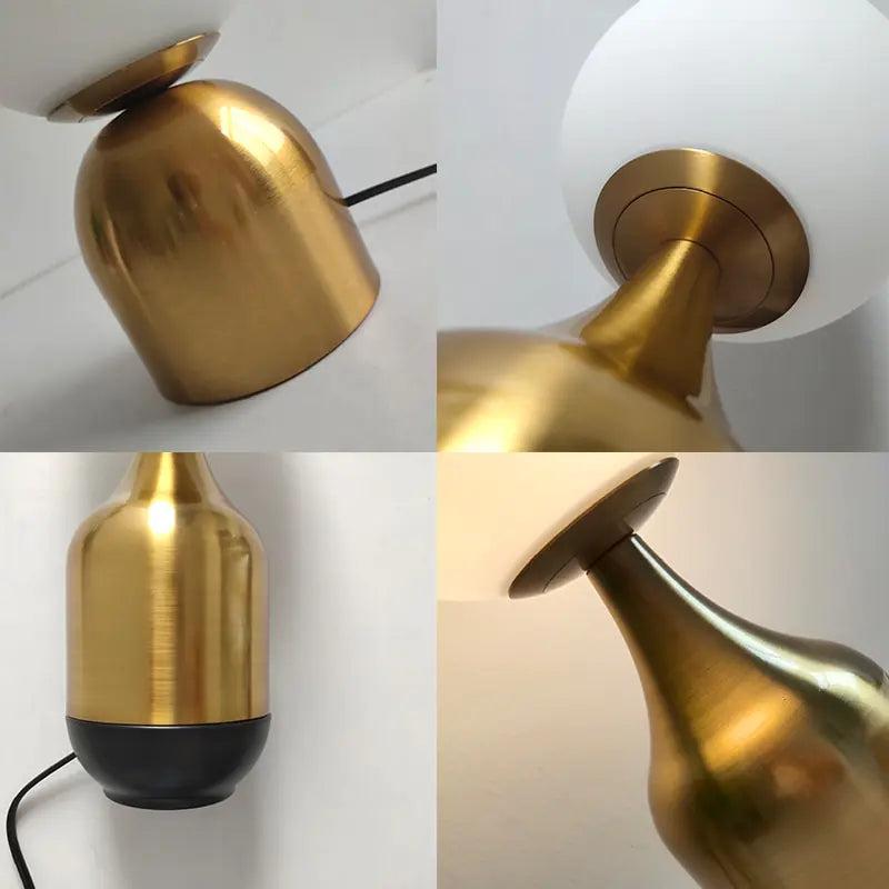 Taufora Halil - Nordic Glass Ball and Brass Table Lamp